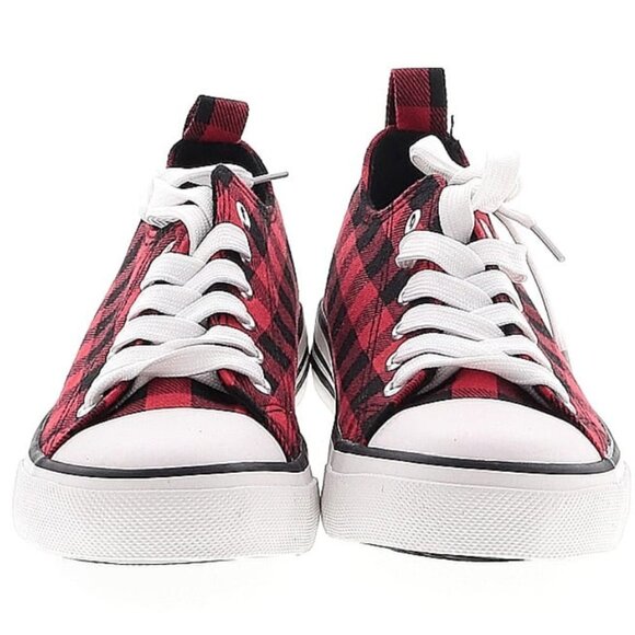 Outwoods red black gingham buffalo plaid  check Logan-6 sneaker Size 7 NWT - Picture 4 of 4